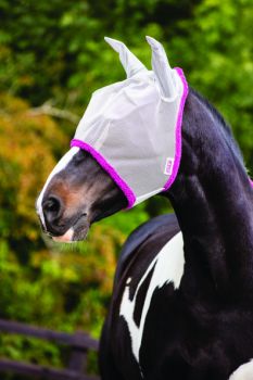 Horseware Amigo Fly mask silber/ pink Cob