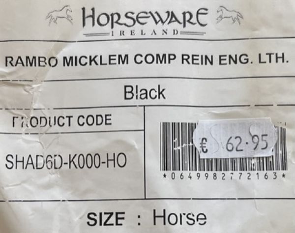 Horseware RAMBO® Micklem competition Zügel engl. Leder full